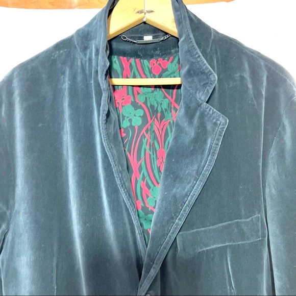 Burberry Velvet Smoking Jacket Black 46 52R Blazer - Picture 12 of 12